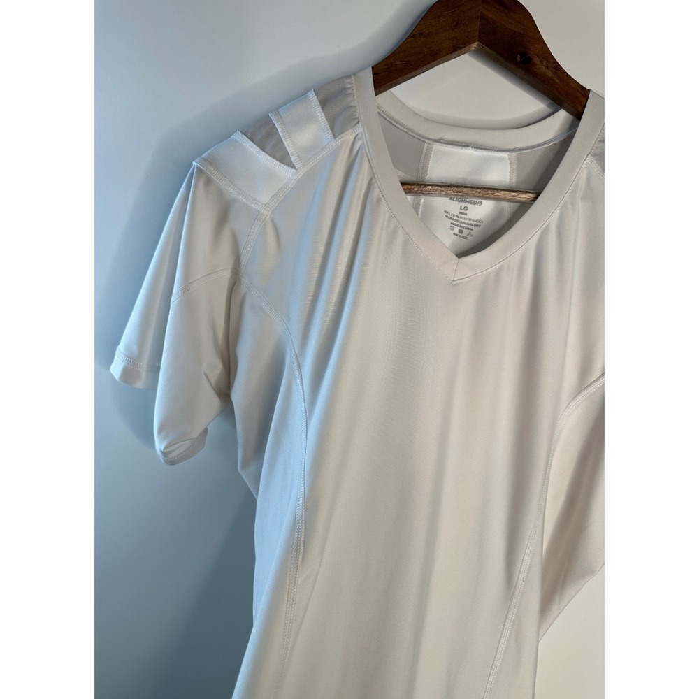 Postural Fitness By Alignmed Men's Large Compression Shirt Off White *Read* - Picture 3 of 9
